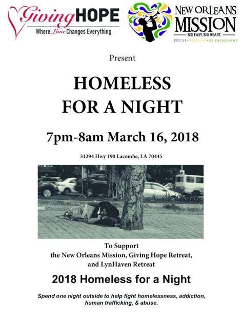 Homeless For A Night, In.